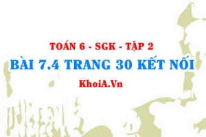 Bài 7.4 trang 30 Toán 6 Tập 2 Kết nối tri thức
